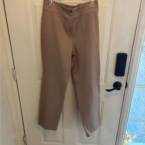 Chico's Tan Straight Leg Pants High-Rise Tailored Fit - Picture 2 of 6